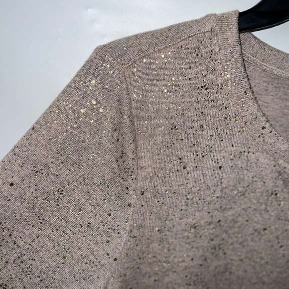 Ruby Rd. Shirt Women’s Medium Brown Long Sleeve Polyester Blend Gold Flecked - Picture 4 of 13
